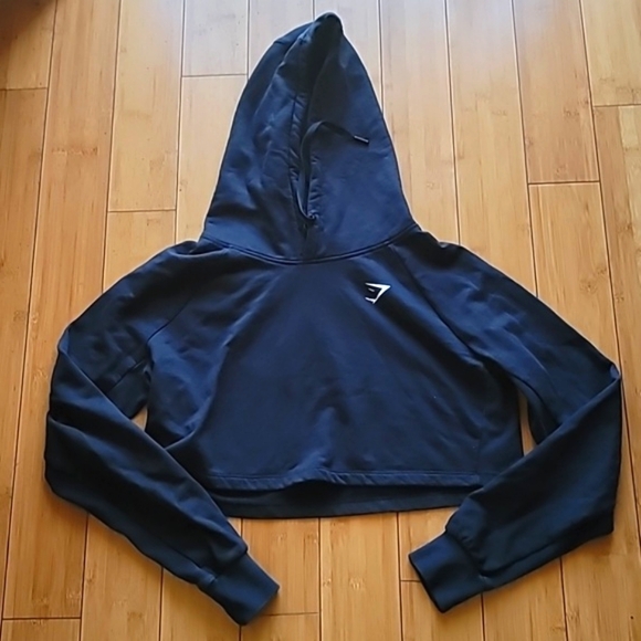 Gymshark cropped hoodie fleece lining SZ M - Picture 1 of 14